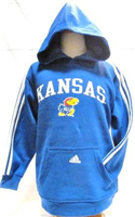 4876AKU-L - KS Jayhawks hoodie 3 stripe 14/16