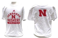 48DG7NE-L - NE Husker tee shirt wht 14/16