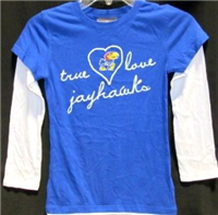 7B05FZKU-L - KS Jayhawks L/S shirt true love youth large