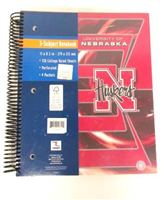8250524 - NE Husker 3 Subject Notebook