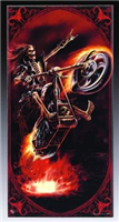 ASD-11 - Plaque w easel tile hell rider 4X8in