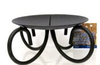 CH-206 - Candleholder black metal 4.5in