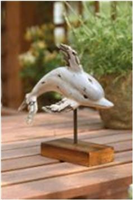 D6779 -Dolphin figure on stand resin