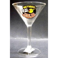 J64 - OTH Martini Glass Plastic Retired 7in