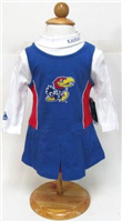 MC11478-12M - KS Jayhawks cheerleader dress 12mo