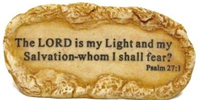 T88001B -Inspirational rock 4in Psalm 27:1