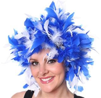 WCM/RL/W -Feather wig chandelle royal blue/wht