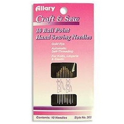 A0303-00 -Needles self threading ball point 10ct