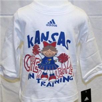2A2W60KU-12M - KS Jayhawks L/S shirt cheerleader 12mo