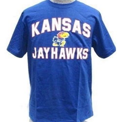 409W6KU-XL -KS Jayhawks tee shirt blue XL