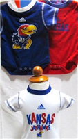 418SXKU-36 -KS Jayhawks onsies 3pk 3/6mo