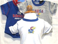 41CUZKU-69 -KS Jayhawks body suit 3pk 6/9mo