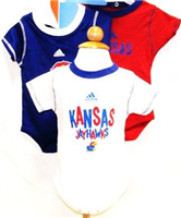 428SXKU-18M - KS Jayhawks onsies 3pk 18mo