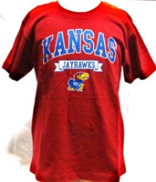 489WSKU-M - KS Jayhawks tee shirt red 10/12