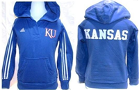 478VOKU-L - KS Jayhawks hoodie placket S14